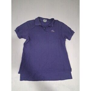 Vtg Izod Lacoste Mens Golf Polo Purple Pebble Beach Golf Course Logo Large